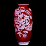Red Cameo Vase
